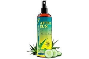 Seven Minerals NEW Cooling After Sun Spray with Aloe Vera - For Skin & Face with Instant Sunburn Relief. Unlike Regular Aftersun Lotion With Cucumber & Vitamin E (12 Fl Oz)