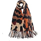 Nonakgado Winter Pashmina Scarf Shawl-Super Soft Warm Fashion Leopard Pashmina Wrap for Women Travel