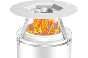 Dirza Heat Deflector Compatible with Solo Stove Bonfire and Other 19.5" Fire Pit -Foldable Legs for Space-Saving Storage,Locking Ring Prevents Dropping,Accessories for Fire Pit, 304 Stainless Steel