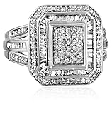 Sterling Silver Diamond (1cttw, I-J Color, I2-I3 Clarity) Fashion Ring, Size 8