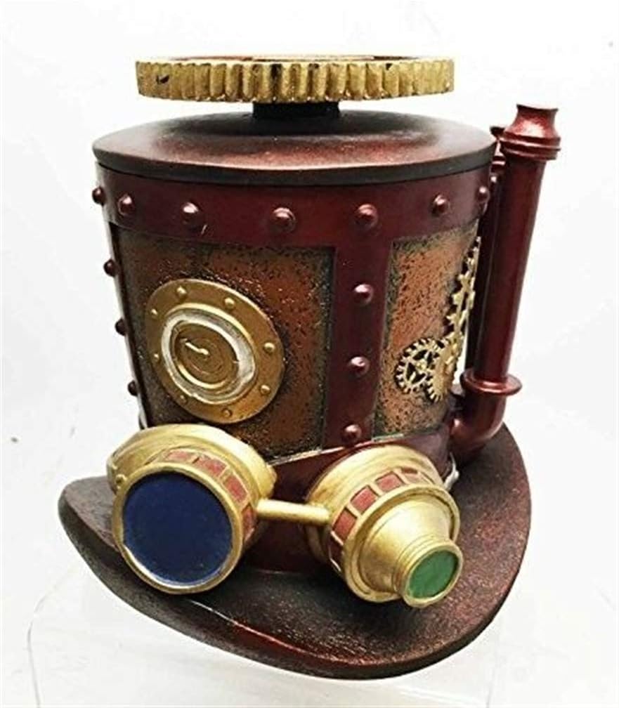 Amazon Com Ky Co Yeskela Steampunk Mining Machinery Hat Jewelry Box Resin Antique Vintage Handpainted Home Kitchen