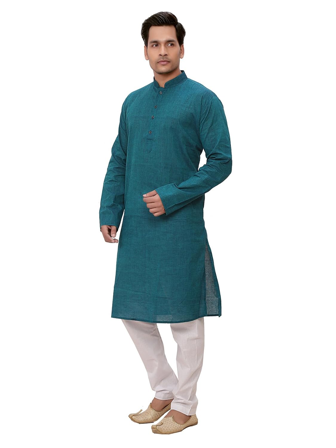 a.b.c. garments green south cotton kurta pyjama set for men