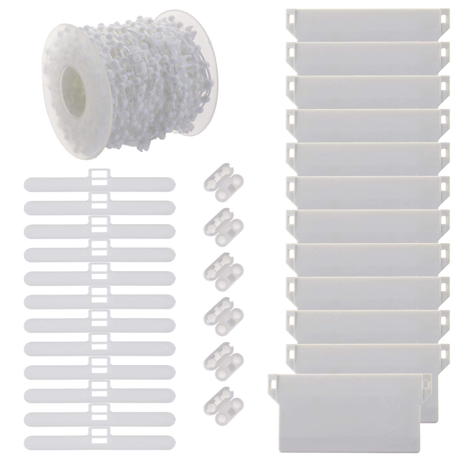 Create idea 31Pcs Vertical Blind Bottom Weights Accessories Repair Kit 89mm Vertical Blind Top Hangers 10M Chain and Connector Plastic DIY Replacement