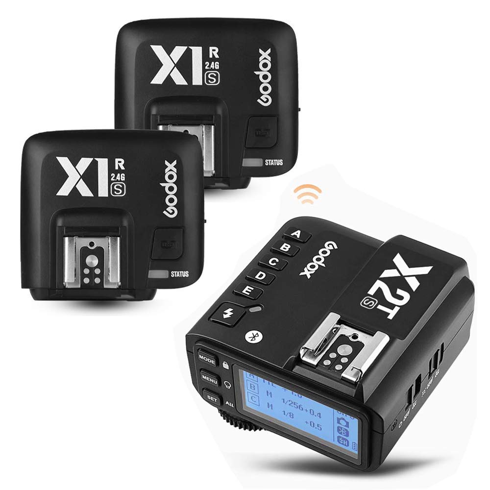 GODOXX2T-S 2.4G TTL Wireless Flash Trigger with 2X X1R-S Controller Receiver Compatible for Sony,TTL Function,Bluetooth Smartphone APP Control,Compatible with 600EX-RT/580EXII/580EX/430EXII/V860S