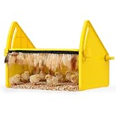 Sindarhor Chick Brooder Heater Plate for Baby Chicks, Ducklings &amp; Poultry | 3-Level Adjustable Temperature Heating Plate, 8.67 x 10.63 Inches, Yellow Poultry Brooder Warmer