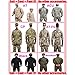 Camouflage Military Battle Dress Uniform Set, Coat + Pant Camo Paintball Hunting Clothing, ACU Type Tactical Military Combat Cargo BDU Suit