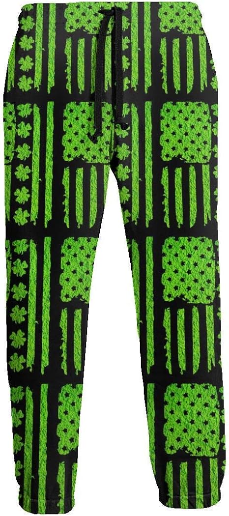Lewiuzr St Patrick’s Day Mens Funny Sweatpants Sport Sweatpants with