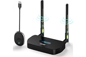 Wireless HDMI Transmitter and Receiver 4K,JCHICI Streaming Media Video/Audio/File Wireless HDMI Extender,Casting 5G Signal from Laptop,PC,Phone,Camera to HDTV,Monitor,Projector¡­