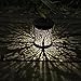 Whitelotous 2pcs/Set Metal Rattan Solar LED Hanging Lantern Lights IP44 Waterproof Outdoor Garden Yard Decor Lamps