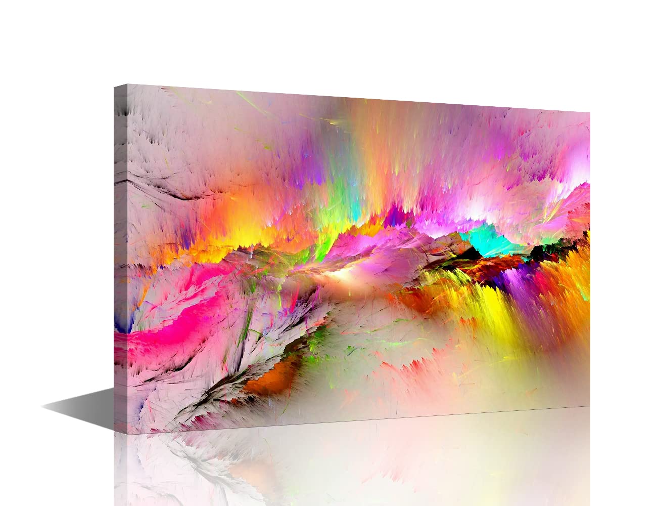 Abstract Painting Canvas Wall Art Abstract Paintings Pink Tone Canvas Pictures Artwork Ready To Hang Kitchen for Living Room Bathroom Office Home Decor Small Size 12x18inch — image 1