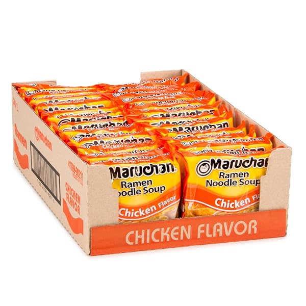 MARUCHAN RAMEN CHICKEN, INSTANT RAMEN NOODLES, READY TO EAT MEALS, 3 OZ, 24 COUNT