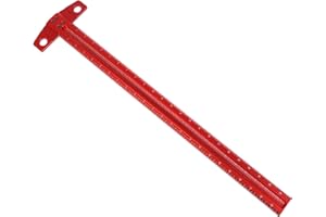 Vicrays T Square Woodworking Ruler - 24 Inch Precision Wood Working Tsquare Rule - Aluminum Alloy Carpenter Work Tool for Crafting, Marking, Layout, Scriber and Measuring