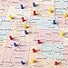 120 Pack Magnetic Map Push Pins in Assorted Colors (40 Each of Red,Blue,Yellow), Ideal for Map,Whiteboard,Refrigerator & More!