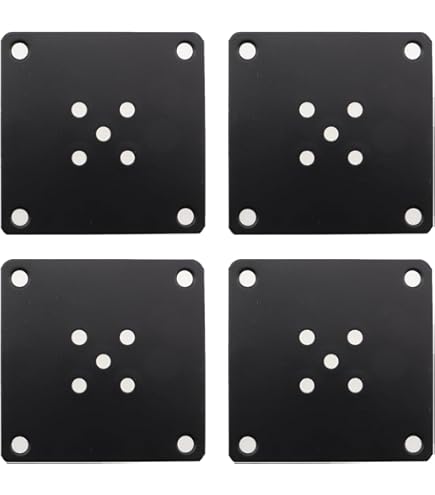 Lovelysp Metal Sofa Leg Mounting Plates - 4 Pack Furniture Repair Brackets With Screws