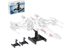 BUILDINGBOAT (2 Pack) Display for X-Wing Fighter 75301 Building Kits, Bracket for Lego Mando N-1 Fighter 75325, Multifunctional Stand for TIE Bomber 75347