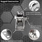 JAHOMFAI U-Type Steel Pulley Blocks 2pcs Mute Bearings for Gym Fitness Material view 3
