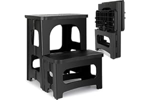 DIOZYRA Folding 2-Step Stool,Non-Slip Collapsible Step Stool for Adults and Kids,Holds 250 lbs,Portable Footstool for Kitchen