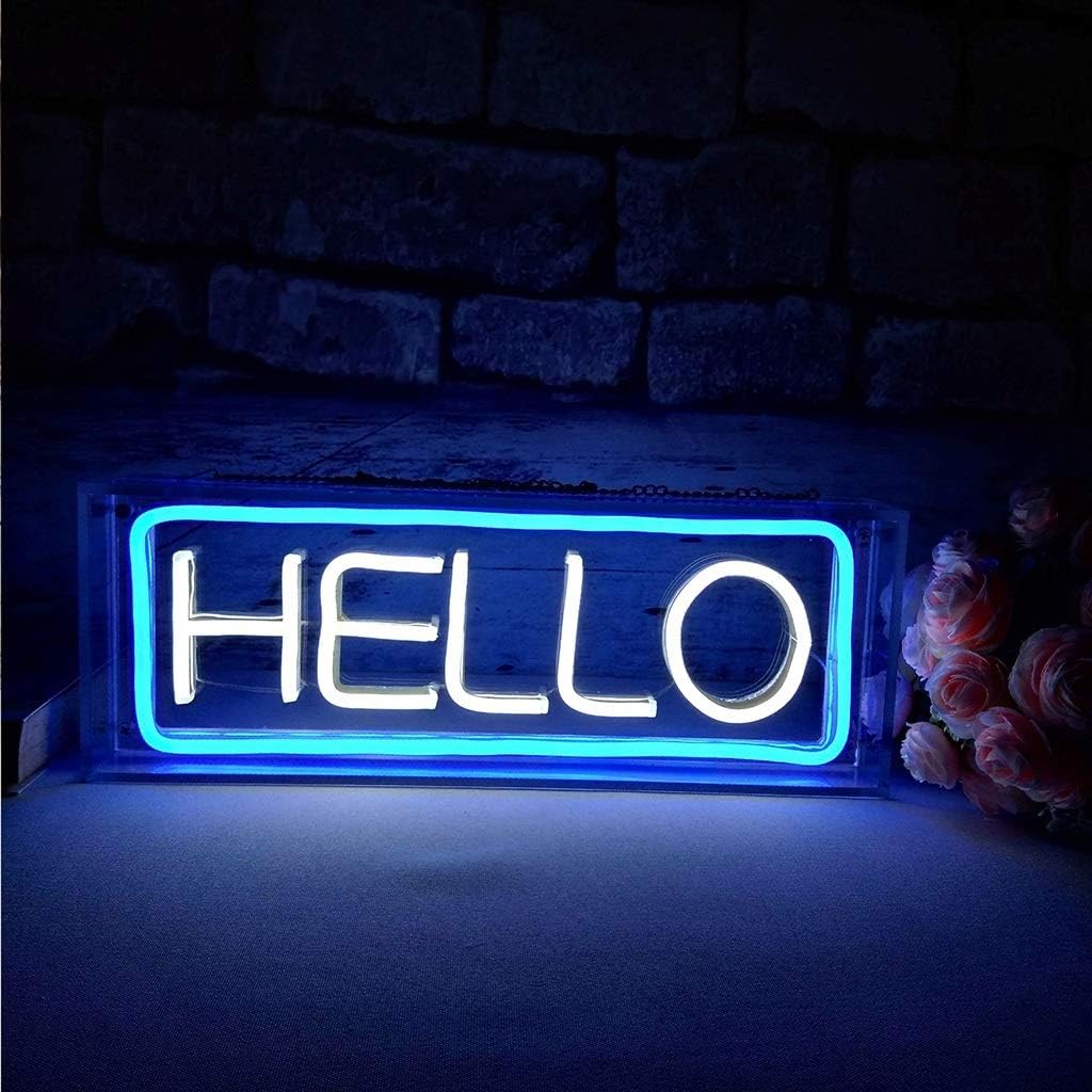 LED Neon Sign Wall Light Box, Acrylic Box Neon for Beer Bar Pub Home