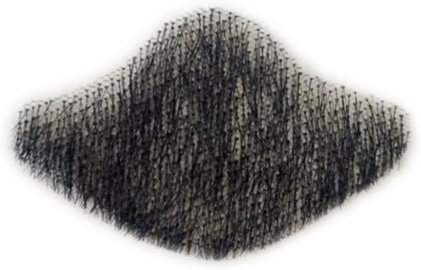 100% Human Hair Full Hand Tied Men Fake Beard Mustache for Entertainment//Party/Film Black