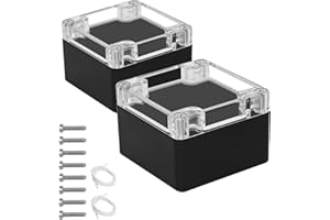 LeMotech Junction Box with Clear Cover IP65 Waterproof Project Box Dustproof ABS Plastic Electrical Project Boxes Universal E
