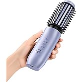 CARESKY® Cordless Curling Iron Brush, 1.5 Inch Mini Travel Hair Curler with 200 Million Negative Ions, Portable Heated Round Straightener Brush Rechargeable for Curl, Touch-Up, De-Frizz, Styling