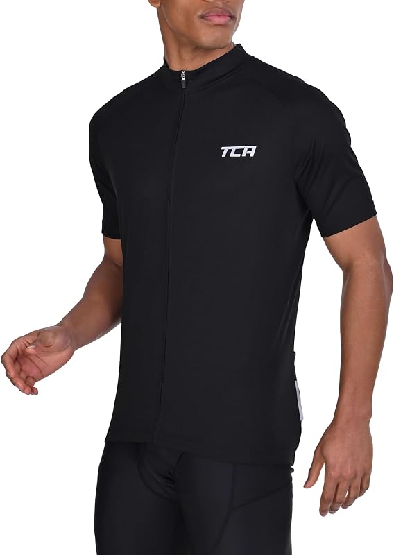 Radtrikot für Herren - Fahrradtrikot für Männer - Rennrad Trikot Herren mit Taschen - Fahrradtrikot - Fahrradbekleidung - Radsport-Bekleidung - Radtrikot Kurzarm - Schwarz, L