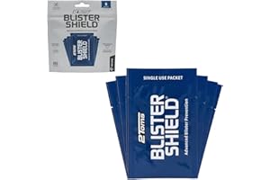 2Toms BlisterShield, Advanced Waterproof Blister Prevention Powder, Friction Free Protection for Feet, Hot Spots, and Calluses, 6 Pack Single-Use Packets