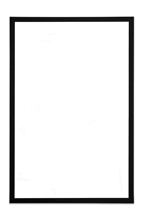 Bi-Office MM01001161 Trocken abwischbare Magnettafel, MDF Rahmen, lackierter Stahl, 40 x 30 cm, schwarz