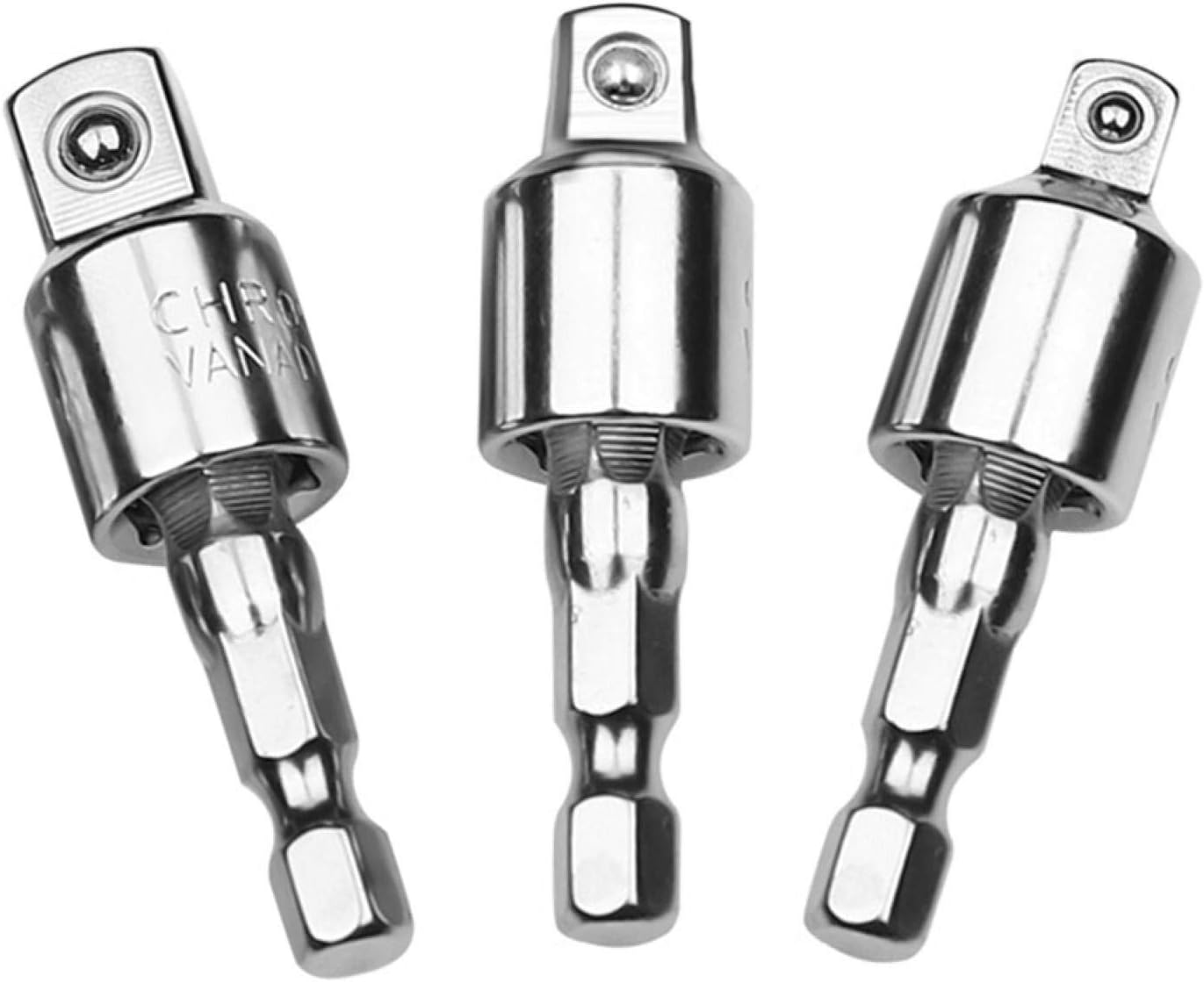 Buyfunny01 3Piece Power Drill Sockets Adapter Sets,Hex Shank Extension