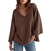 Fisoew Womens Oversized Sweatshirts Casual Long Sleeve Shirts Loose Fall Tunics Pullover Tops