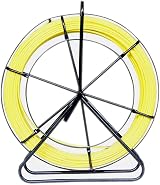 KATSU 8x100M Fiberglass Duct Rodder Cable Installation Tool w/ Stand & Brake view 2