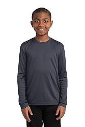 Long Sleeve Tee (YST350LS) Iron Grey, XS