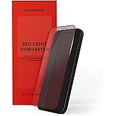 BodyGuardz Red Light Converter Screen Protector – Passive Red Light Therapy for Face - Better Sleep, Healthier Skin, Reduce Eye Strain – 9H Tempered Glass, Easy Install (for iPhone 16 Pro Max - 6.9 inch)