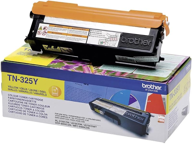 Brother TN325Y Yellow Toner Cartridge - Original Brother for High Quality Prints