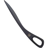 ALLEX Letter Opener Black 6.7" Sword Envelope Opener Knife, Japanese Stainless Steel Blade [Non-Stick Fluorine Coating], Mail Opener Paper Knife Tool All Metal, Made in Japan