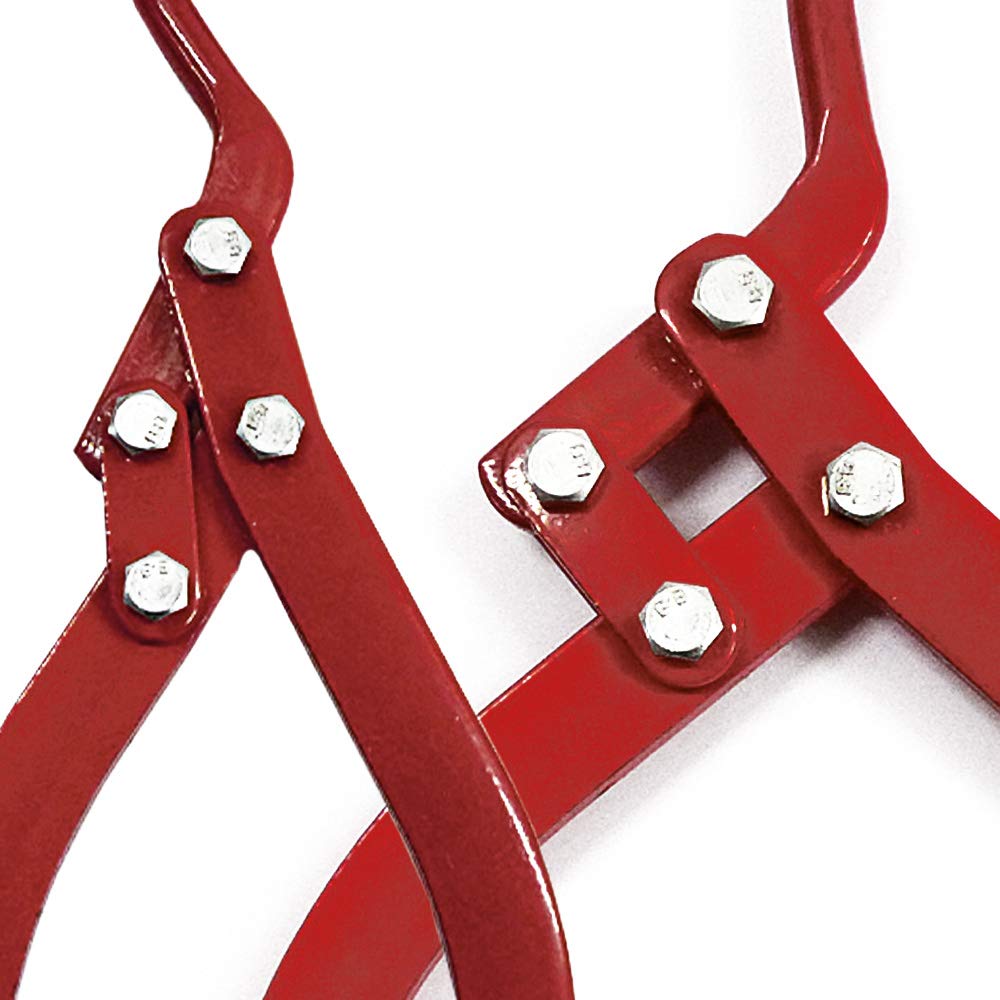 SPARPACK 2 Stück VORLIEFERZANGE Handpackzange 190mm Klauenöffnung. Holzzange Handhebezange Holzgreifer Schleppzange 4