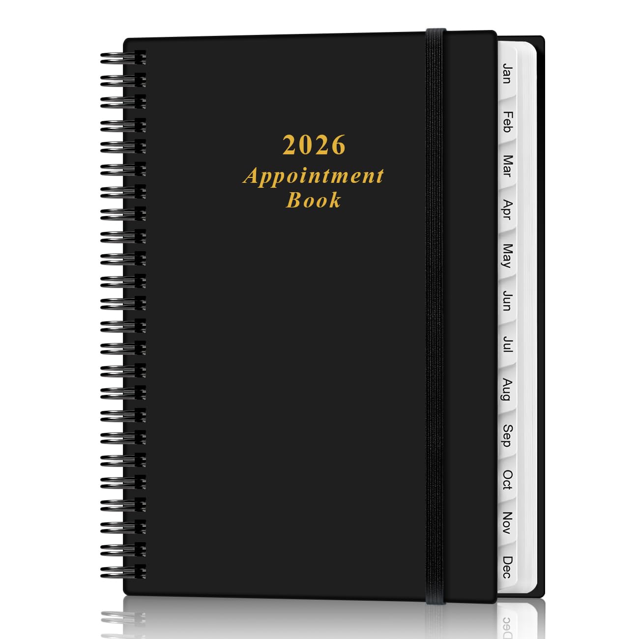 Photo 1 of 2026 Appointment Book & Planner - 2026 Daily Hourly Planner from January 2026 - December 2026, Weekly Appointment Book with 30-Minute Interval, Medium 6.4" x 8.5", Black-B