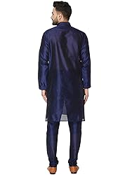 SKAVIJ Men's Art Silk Kurta Pajama Set Indian