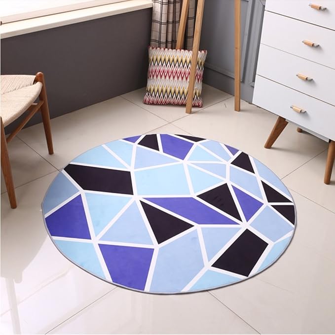 Amazon.de: TangMengYun Blauer geometrischer kreativer Fußball-Teppich