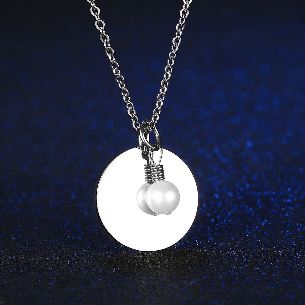 Gagafeel Women Girls Stainless Steel Disc Necklace She Believed She Could So She Did Christmas Gift (Style 1-Big)