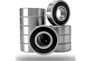 Hmevsafinect 2 Pack 6203RS Ball Bearings - 17x40x12mm Bearing Steel and Double Rubber Sealed Miniature Deep Groove Ball Beari