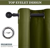 PONY DANCE Thermal Blackout Curtain Olive Green 132x210 cm Single Panel view 7