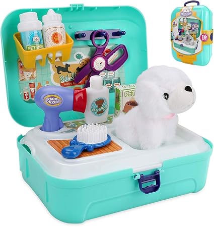 dog grooming toy set