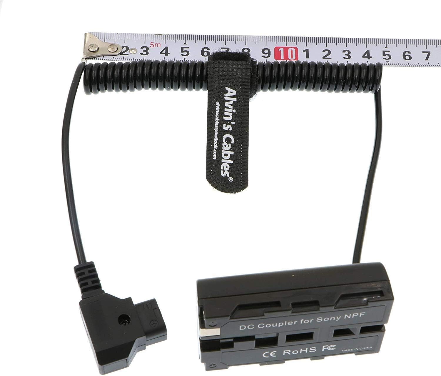 Alvin's Cables NP F550 Dummy Battery to D-Tap Coiled Power Cable for Sony F570 F970 Atomos Shinobi Ninja Monitor Smallhd Focus 7 Upgraded - Image 3