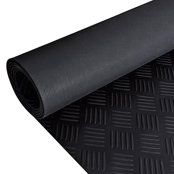 Festnight 2 X 1 M Checker Plate Rubber Garage Flooring Matting