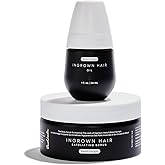 Bushbalm Ingrown Hair and Razor bumps 2-Step Routine - Moisturize and Calm - Ingrown Hair Oil (30 ml) and Exfoliating Scrub (