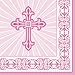 Unique Party Supplies Radiant Cross Pink Religious Deluxe Bundle for 24 Plate Napkins & Tablecovers