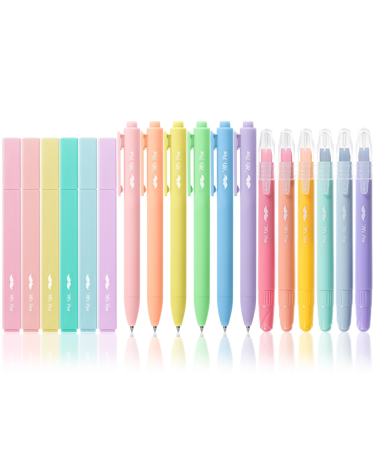 Photo 1 of Mr. Pen- Aesthetic Highlighters and Gel Pens, 18 Pack, Gel Highlighters for Bibles, Pastel Color Highlighter