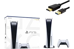 SONY PlayStation 5 Disc Edition 825GB Gaming Console + 1 Wireless Controller for PS5, 8-Core x86-64-AMD Ryzen Zen 2 CPU, 16GB GDDR6, Up to 120FPS, Michooyel HDMI_Cable