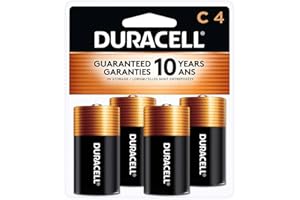 Duracell PGD MN1400R4ZX Coppertop Retail Battery, Alkaline, C Size (Pack of 4)